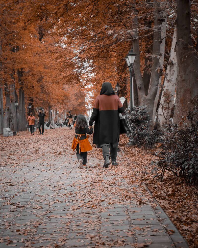 image of walking in a park